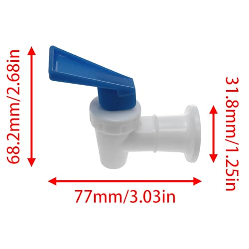Xhziy Plastic Water Cooler Faucet Reusable Tap Outlet Leak Proof Water Drink Rod Pour Valve Tank Faucet Red with Safety Lo...