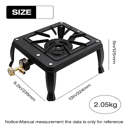 EATAKWARD Portable Gas Stove, Iron Propane Camping Stoves LPG Gas Cooker, Outdoor Stove for BBQ,15000 BTU Camping Stove