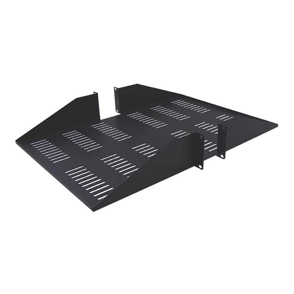 Wavenet 3043-N Double Sided 2U Vented Rack Mount Cantilever Shelf For 19 In. Network Equipment Rack Black
