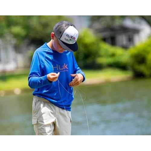HUK Boys Pursuit Solid Long Sleeve Shirt, Fishing Shirt for Kids