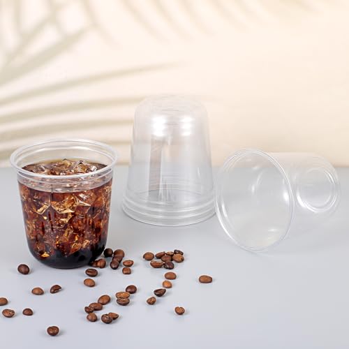 Limbeuuu 100 Pcs Plastic Stemless Wine Glasses Disposable Plastic Wine Glasses for Parties Weddings Birthdays Cocktail (Cl...