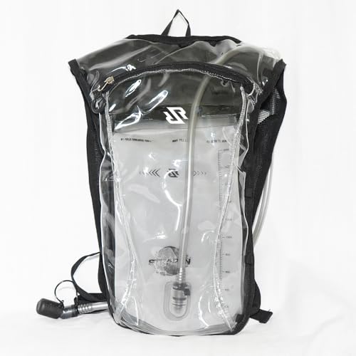 RAVERUNNER® Clear Hydration Pack – Festival-Approved Hydration Backpack Clear with 2L Bladder – Lightweight Clear Water Ba...