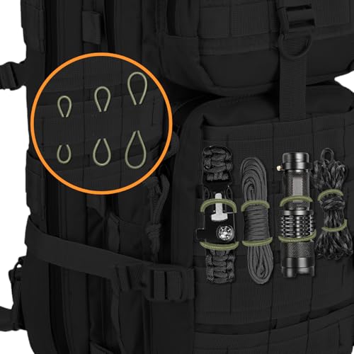 ManTangSun 15PCS Tactical Bag Molle Attachment,3 Sizes Elastic Molle Webbing Binding Ribbons, Molle Backpack Attachments f...