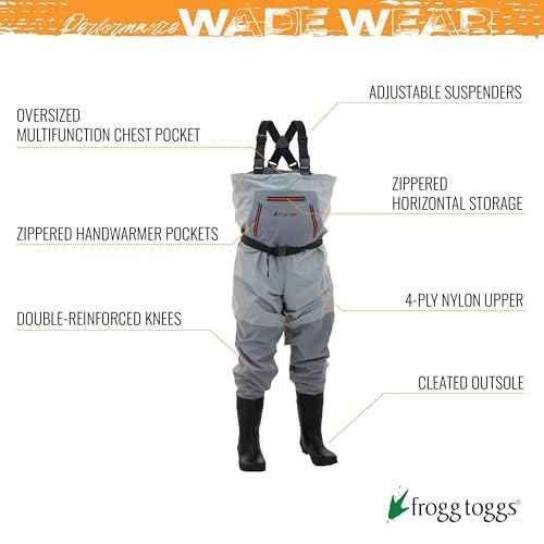 FROGG TOGGS Hellbender Breathable Waterproof Stockingfoot Fishing Chest Wader for Fishing