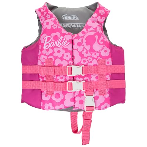 SwimWays Barbie Swim Trainer Life Jacket, US Coast Guard Approved Kids Swim Vest, Pool Floats & Life Jackets for Kids, 33-...