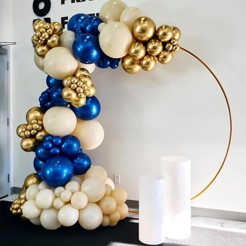 Awenztech 120pcs 5 inch Metallic Gold Balloons, Small Chrome Gold Latex Balloons for Graduation Engagement Wedding Birthda...