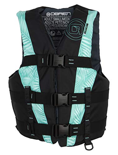 O'Brien Womens 3 Belt Sport Life Jacket, X-Small, Aqua