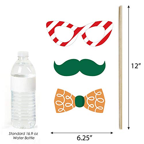 Big Dot of Happiness Gingerbread Christmas - Gingerbread Man Holiday Party Photo Booth Props Kit - 20 Count