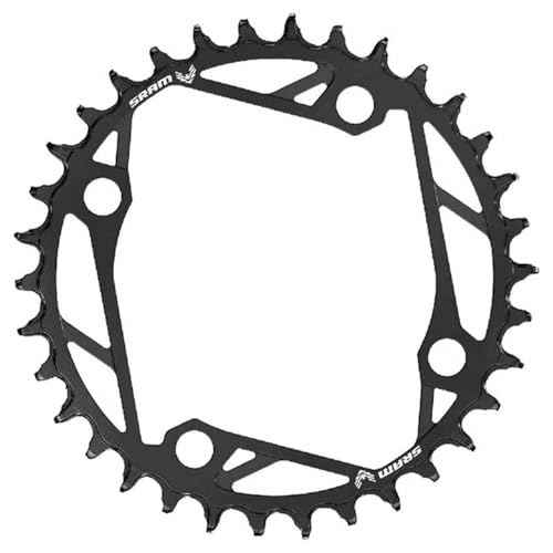 SRAM, Eagle T-Type E-MTB, Chainring, Teeth: 34, Speed: 12, BCD: 104, Bolts: 4, Steel, Black