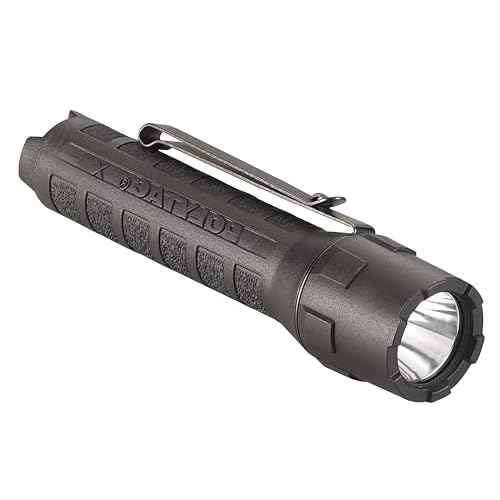 Streamlight 88610 PolyTac X USB 600-Lumen Multi-Fuel Professional Tactical Flashlight, Clear Retail Packaging, Black