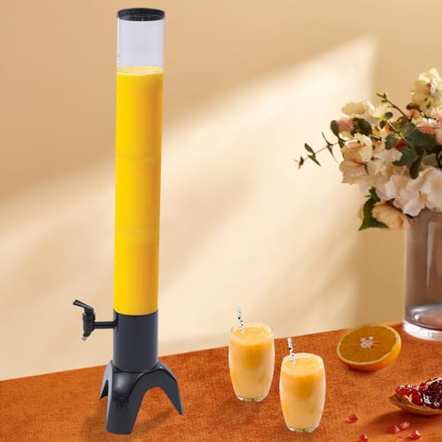 LIKARVA Beer Tower Dispenser, Clear Liquor Pagodas Dispenser with Removable Ice Tube, Beer Tower Drink Water Fountain for ...