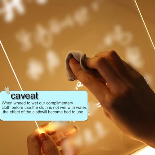 Lumiboard LED Drawing Board for Kids & Adults, Rechargeable Acrylic Dry Erase Message Board with 7 Color Markers & Adjusta...