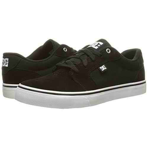 DC mens Anvil Casual Skateboarding Shoe, Black/White/Black, 14 US