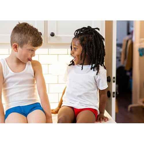 Hanes Boys¡¯ Tank Cotton Undershirt, EcoSmart, 10 Pack, White