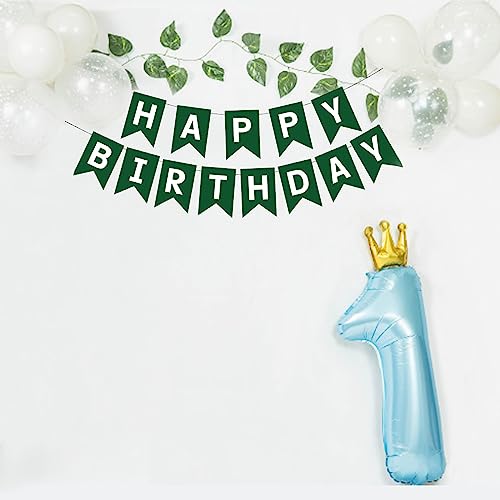GLASNES Green Happy Birthday Banner Birthday Party Supplies for Adult Boy Girl