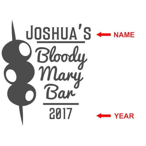 HomeWetBar Bloody Mary Bar Personalized Pint Glass - Customizable Pint Glass for Bloody Mary Enthusiasts