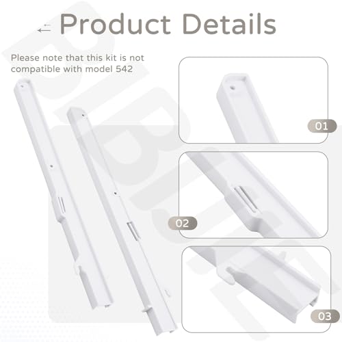 Left 7014649 & Right 7014661 Replacement Kit for Subzero Ice Bucket Slides, for Securing Ice Tray Holders