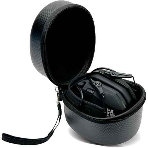 Walker's Razor Slim Electronic Muff (Raid) with Case and Shooting Glasses Bundle (3 Items)
