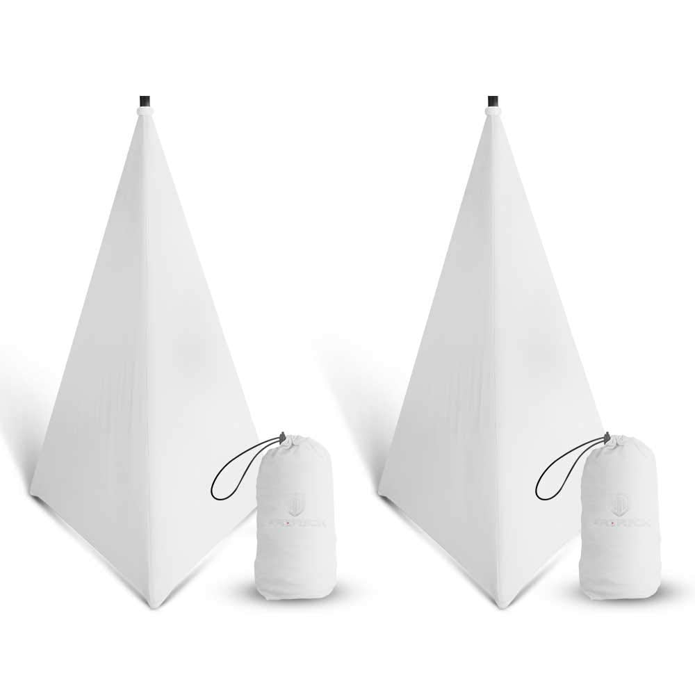 PRORECK Speaker Stand Cover Tripod Stand Skirt Skrim 360 Degree Cover White x 2