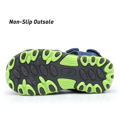 Ahannie Boys Girls Outdoor Sport Sandals,Kids Closed Toe Beach Sandals, Toddler Summer Shoes