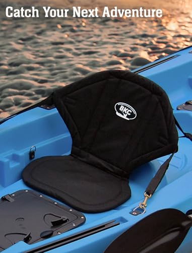 BKC UH-KS222 Universal Sit-On-Top Soft Padded Kayak Seat and Backrest with Water Bottle Pouch for Fishing/Kayaking/Raftin...