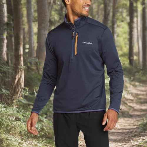 Eddie Bauer mens Activator Grid Long-sleeve Half-zip Fleece