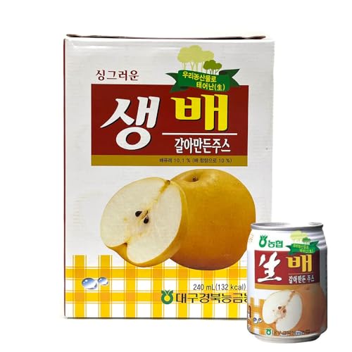 NH Korean Grated Pear Juice Can 240ml X 12 pieces/Korean Food, Korean Drink, Korean Juice