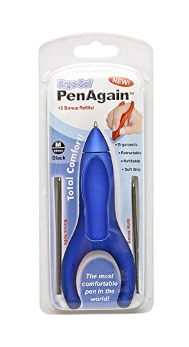 PenAgain ErgoSof Pen Ehlers-Danlos Arthritis Carpal Tunnel Pain Relief Blue (00021)