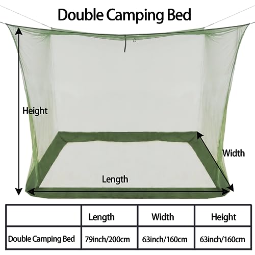 Aventik EDSRDLUZ Premium Rectangular Camping Mosquito Net, Good for Sleep& Easy to Carry&Easy Installation Four Corners Si...