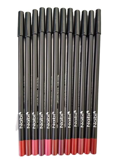Nabi 12 Pieces, 12 Colors Lip Liner (RED TONE, 7.5)