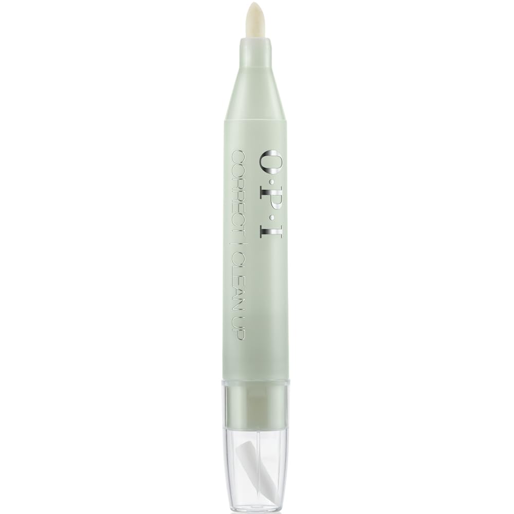 OPI Correct Clean Up | Refillable Nail Polish Remover Corrector Pen | Gentle & Non-Drying Formula | Includes Replacement Tip | 0.13 fl oz