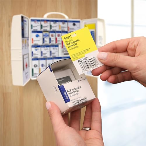 First Aid Only 1000-FAE-0103 SmartCompliance 50-Person OSHA Compliant First Aid Kit for Business, Large Plastic First Aid ...