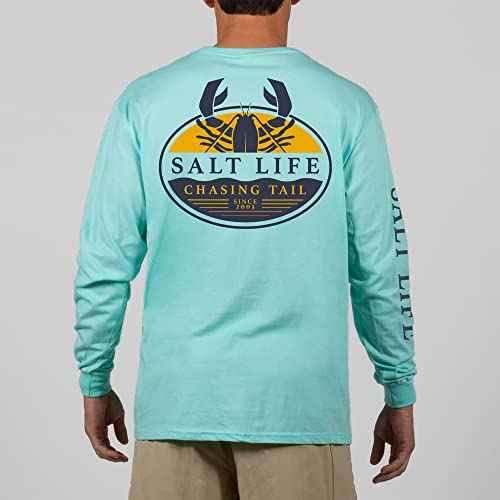 Salt Life Men's Lobster Tailin Long Sleeve Crew Neck Tee