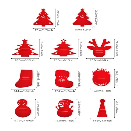 Christmas Table Setting Essential Cutlery Holders and Decorative Mats for Festival Dinners and Event Christmas Cutter Fork...