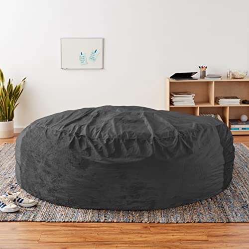 Chill Sack Bean Bag Chair Cover, 8-feet, Microsuede - Charcoal