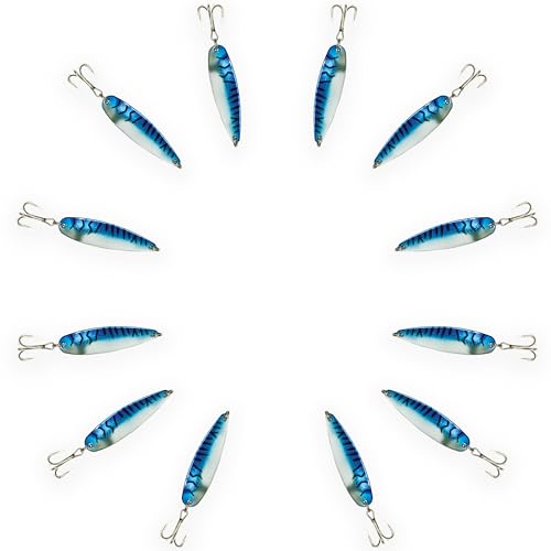 1oz Crocodile Spoons – 12 Pcs - Blue Mackerel