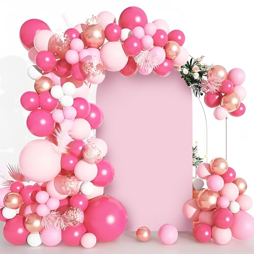Light Pink Arch Backdrop Spandex Cover for 7.2ft Stand Frame Arch Covers Stretchy Backdrop Fabric for Wedding Bridal Showe...