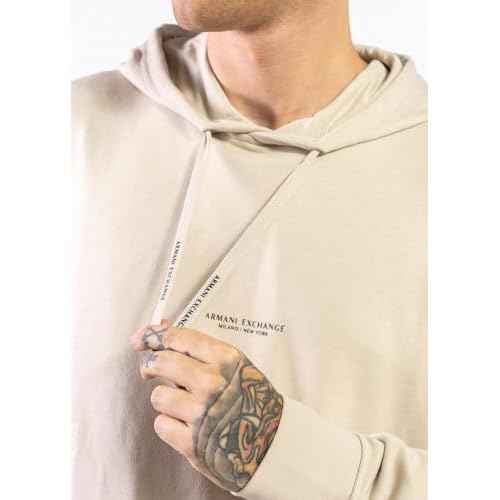 Armani Exchange mens Hooded Small Logo Sweatshirt