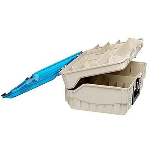 Plano Two Level Magnum 3500 Tackle Box, Beige, 1-(Pack),Sandstone/Blue