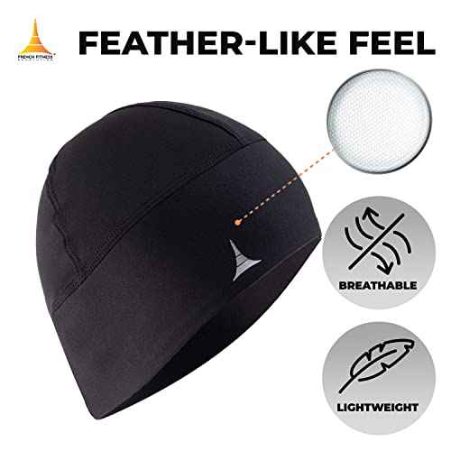 Helmet Liner Sweat Wicking Skull Cap Beanie. Ultimate Performance Moisture Wicking. Fits Under Helmets