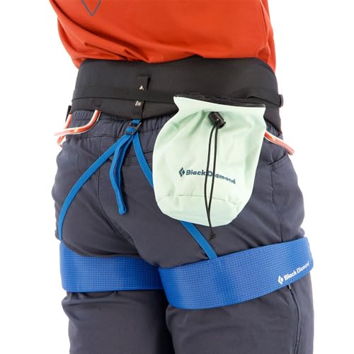 BLACK DIAMOND Men’s Momentum Harness Package | Harness, Belay Device, Locking Carabiner & Chalk Bag | Kingfisher| Large