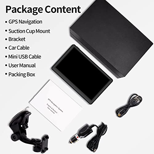 GPS Navigator for Car with 2025 US/CA/MX Offline Maps Free Update, 7 Inch Car GPS Navigation System for Vehicles RV Semi T...