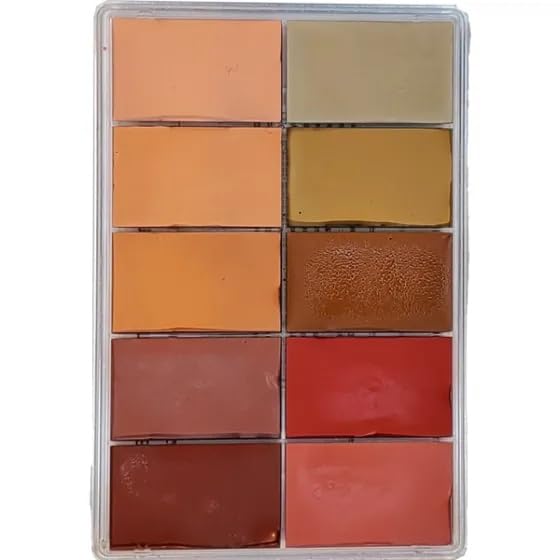 MAQPRO 10 Color Cream Makeup Palette | Concealer (NEUTRALIZERS), Professional Concealer Contour Corrector Palette, Blendable Cream Formula, 10 Pan