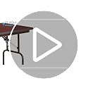 Flash Furniture Frankie Commercial Grade 4-Foot Mahogany Melamine Laminate Folding Banquet Table