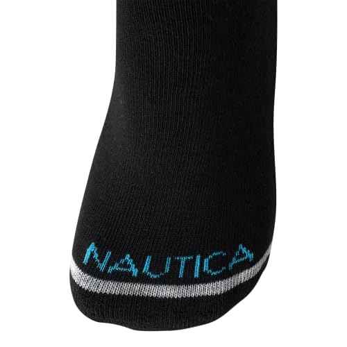 Nautica Womens Quarter Socks ? 6 Pack Cushioned Moisture Wicking Breathable Womens Crew Socks for Running and Workouts