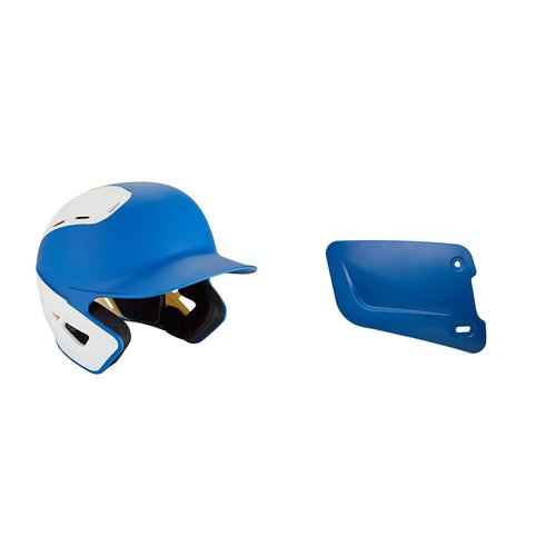 Bundle of Mizuno B6 Youth Baseball Batting Helmet, Royal-White, Youth OSFM + Mizuno Batters Face Protector, Royal, Right Hand Batter