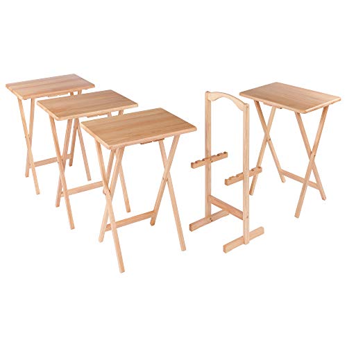 Winsome Wood Alex Snack Table Natural Set 5 Pc, 25.98 inches