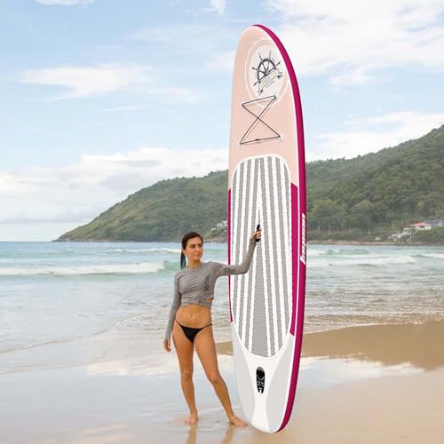 Inflatable Stand Up Paddle Board Non-Slip Deck, 11’×33”×6” Complete SUP Accessories for All Skill Levels, Wide Seat & Safe...