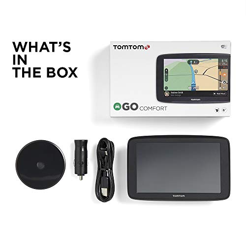 TomTom Go Comfort 5 Inch GPS Navigation Device with Updates via Wi-Fi, Real Time Traffic, Free Maps of North America, Smar...