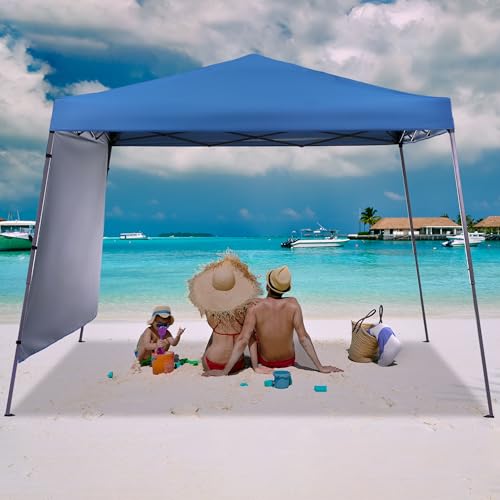 GDY 8X10 FT Pop Up Canopy Outdoor Instant Tent Slant Legs with a Sidewall,Equipment Vents, Portable Gazebo Shelter for Pat...